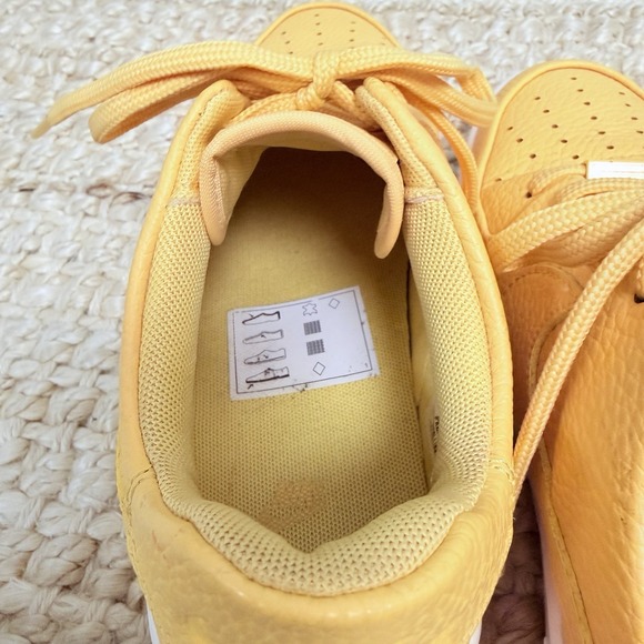 Nike Air Force 1 Sage Low Yellow Leather Platform Sneakers Womens 8 - Picture 9 of 11